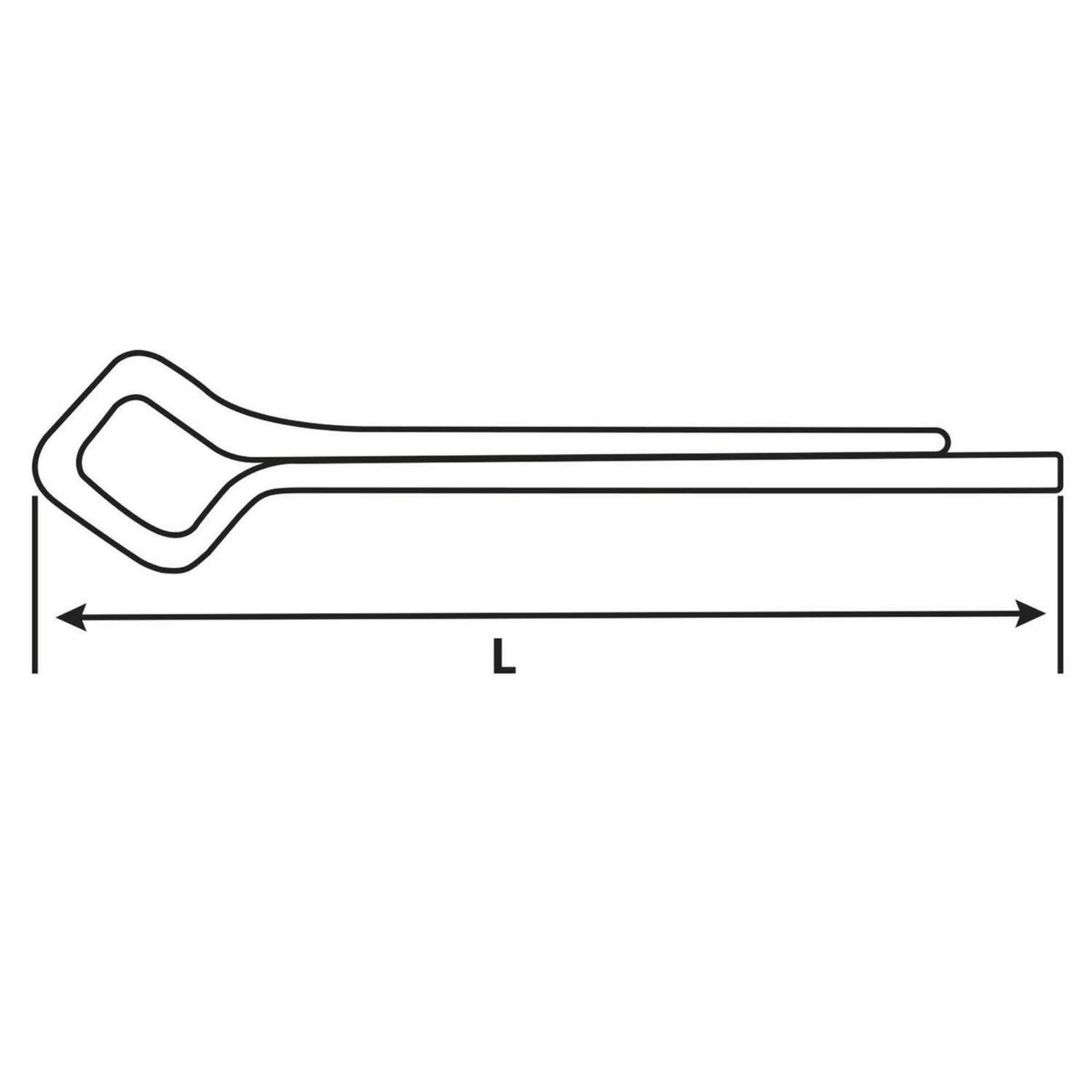 MAMUT - Pin Chaveta Partida 2.5x25 mm. 2 unid.