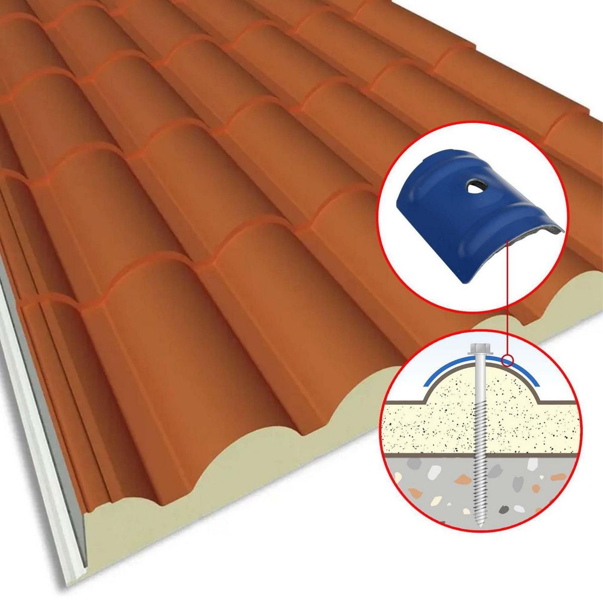 MAMUT - Arandela Curva Acero y EPDM 6.5 Azul 4 unid.