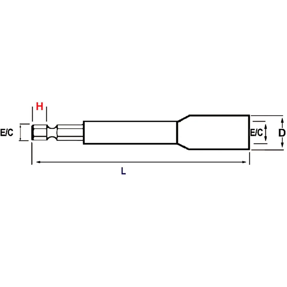 MAMUT - Dado Magnético Hexagonal M10x45 1 unid.