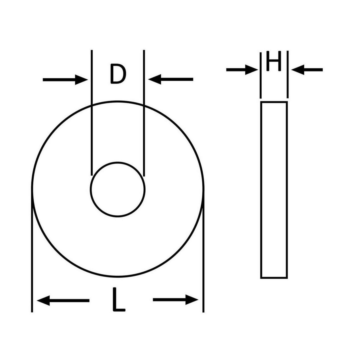 MAMUT - Arandela Plana Métrica M6 4 unid.