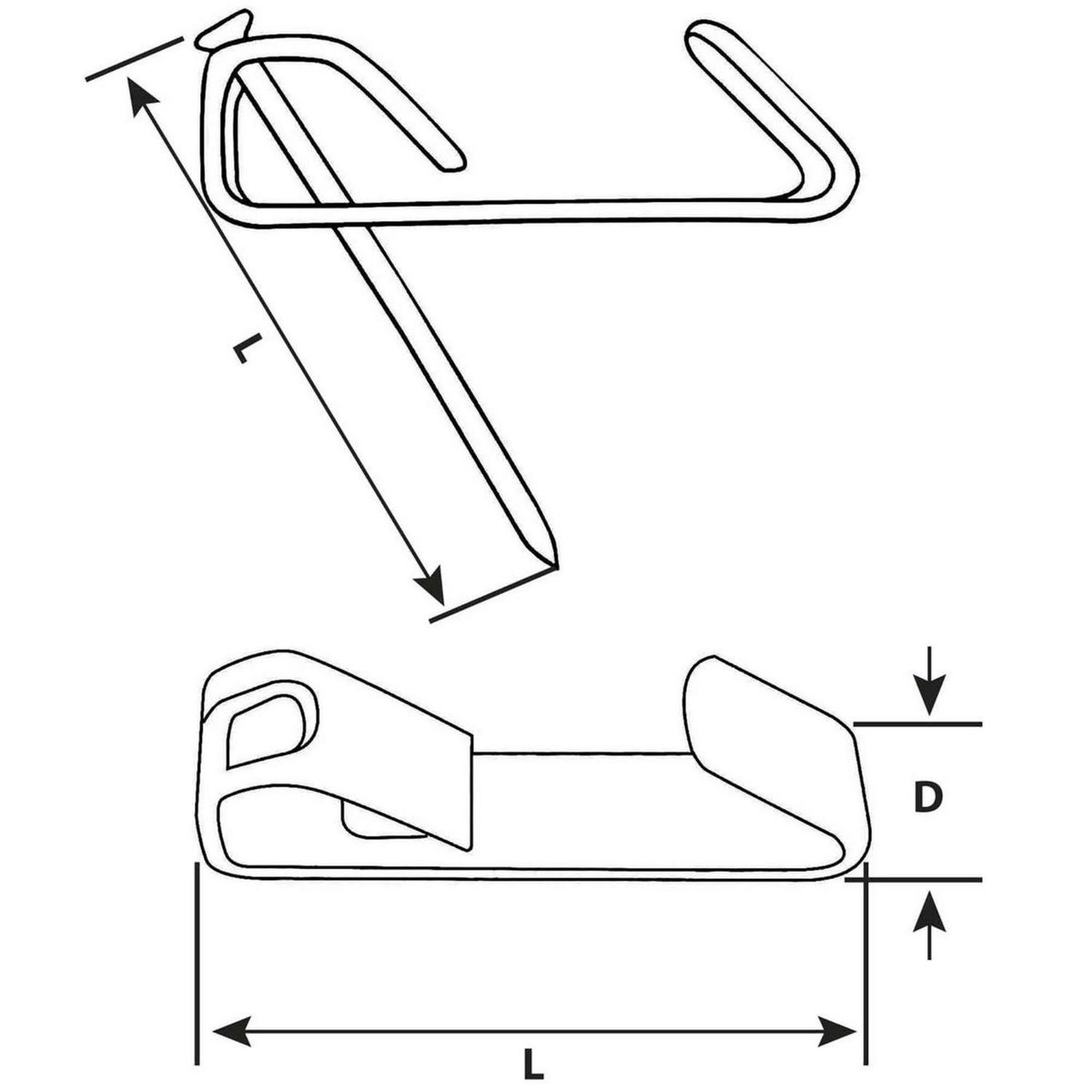 MAMUT - Soporte Simple 7x37 9.0 kg. 5 unid.