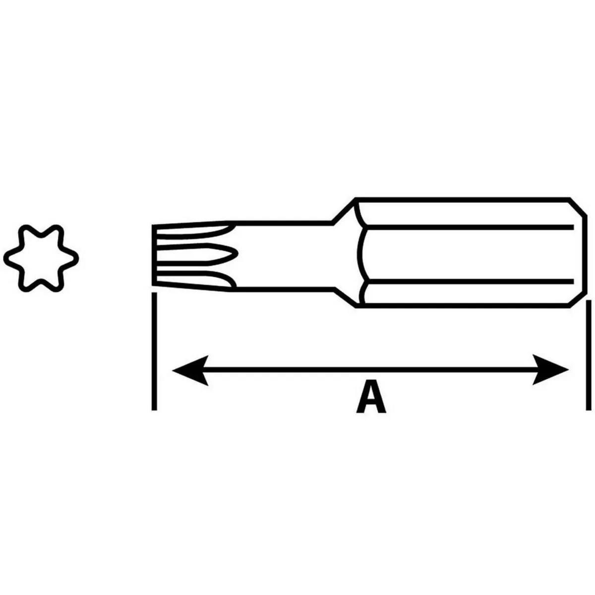 MAMUT - Punta TorxT25x25 mm. 1 unid.
