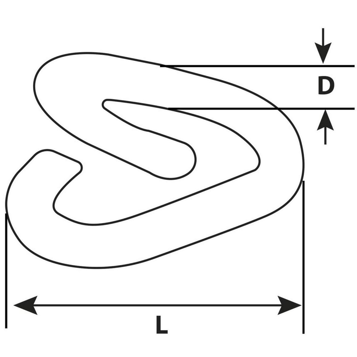 MAMUT - Eslabón de Unión 10x38 mm. 1 unid.