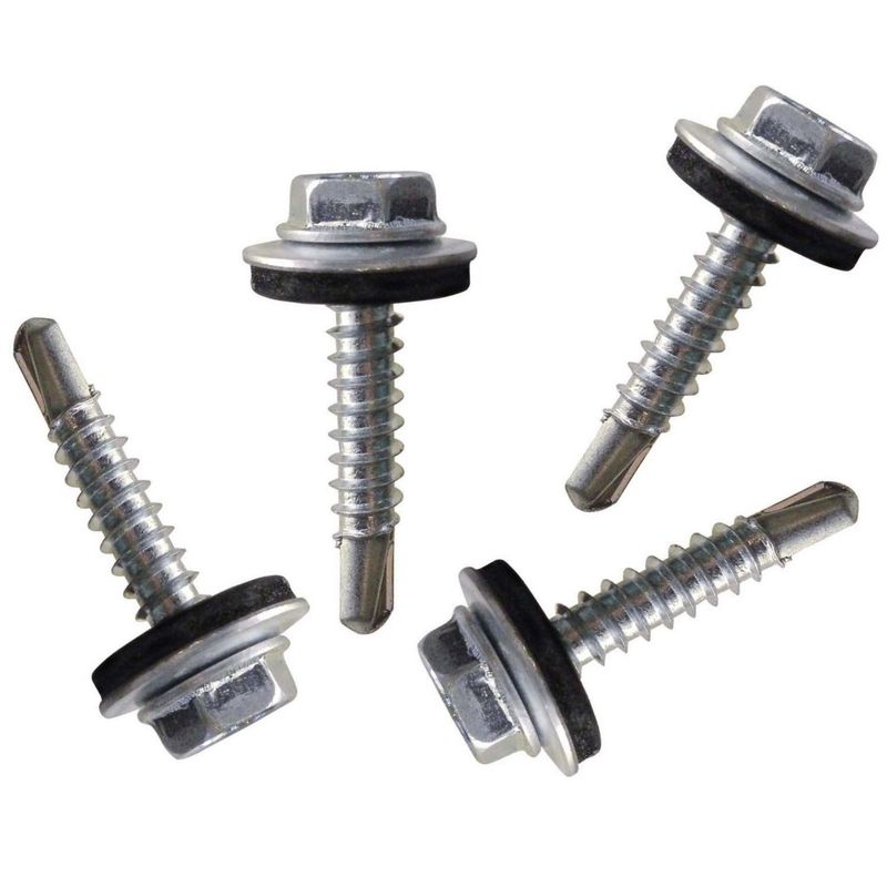 MAMUT - Tornillo Autoperforante Hexagonal con Argolla Neoprene 8x1/2 4 Unid