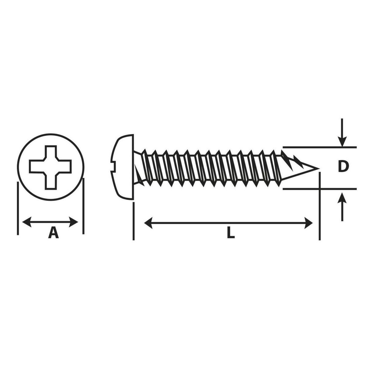 MAMUT - Mini Tornillo Cabeza Plana Phillips M1.5x8 mm 4 unid.