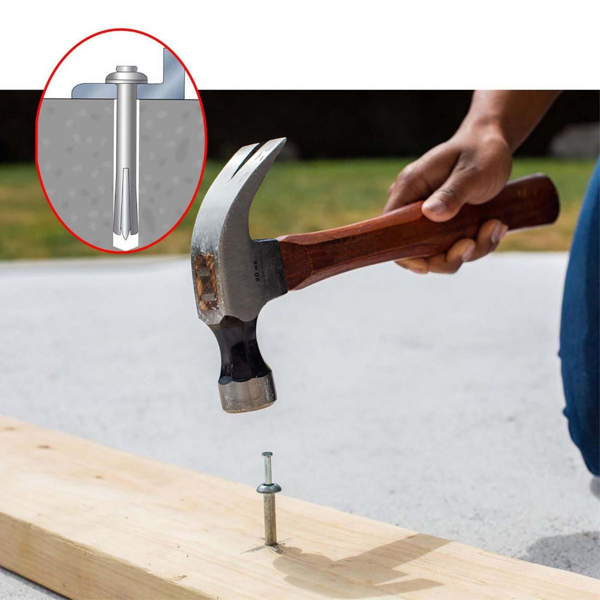 MAMUT - Taco Golpe Zamac 1/4x2 2 unid.