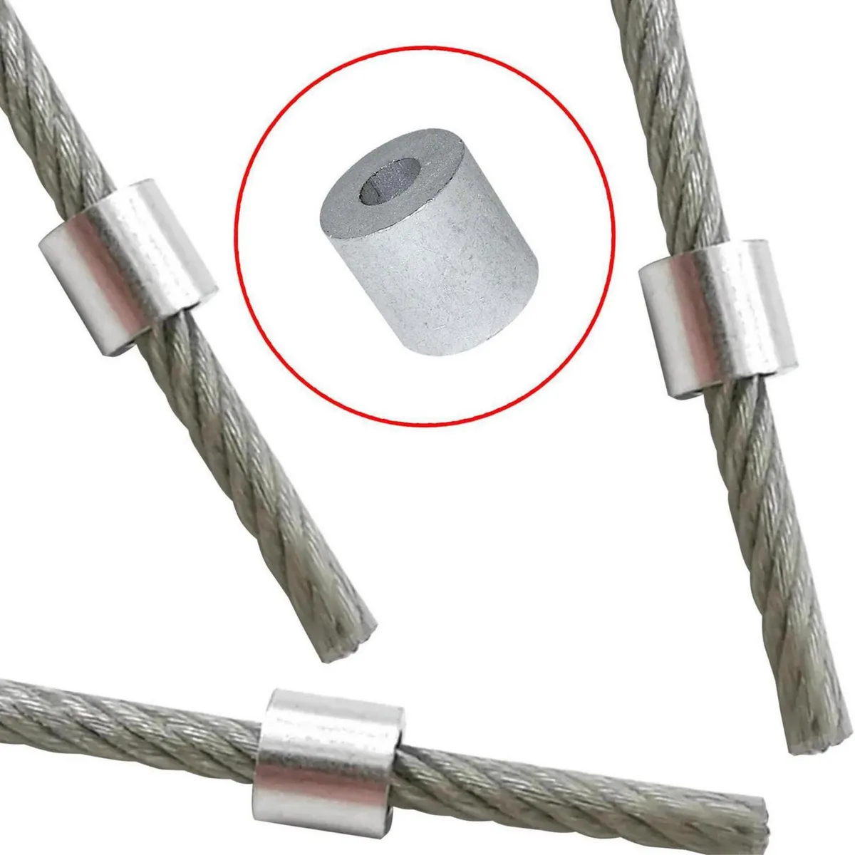 MAMUT - Tope de Aluminio para Cable 3/8 2 unid.