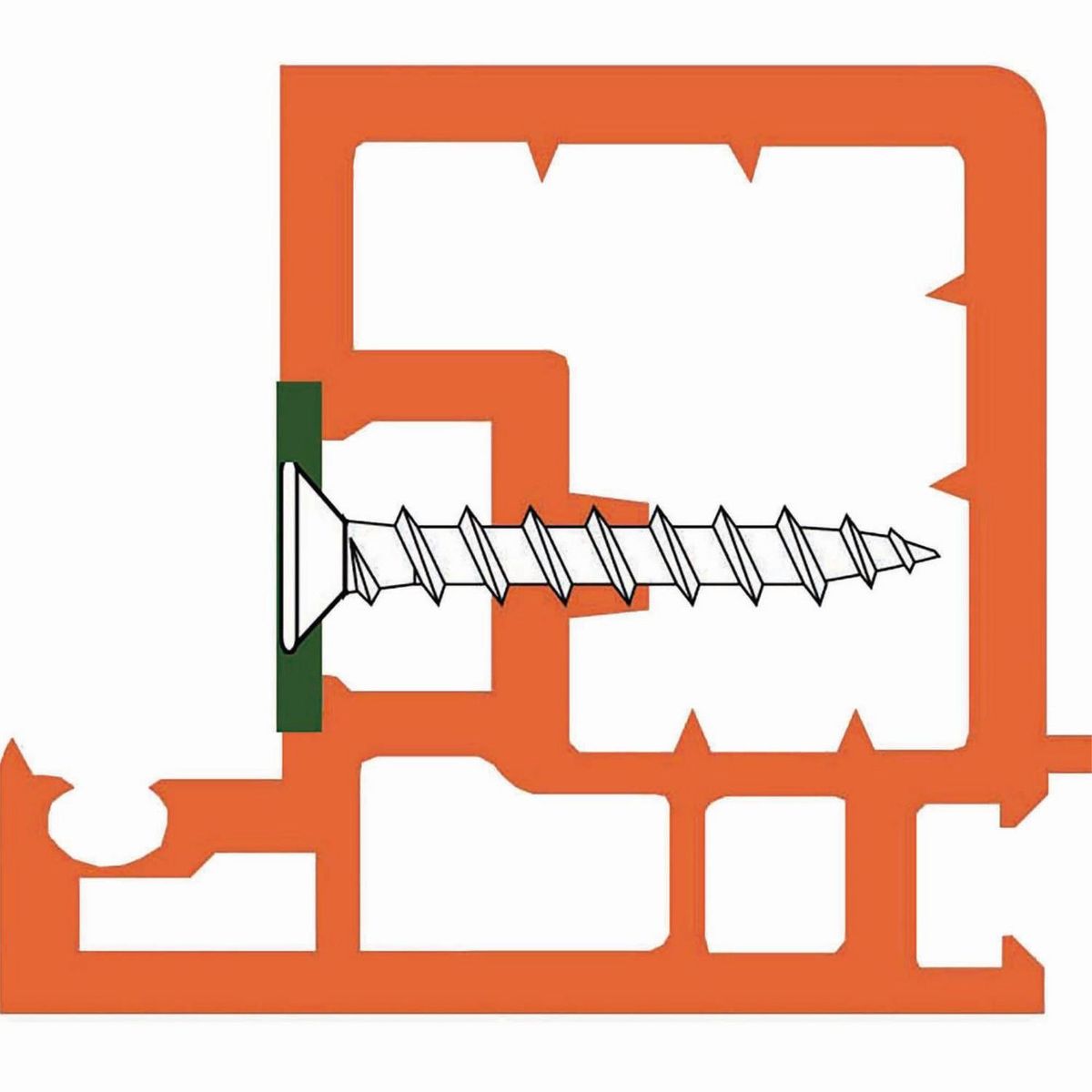 MAMUT - Tornillo Cabeza Plana Punta Fina Hilo 7 3.9x38 5 unid.