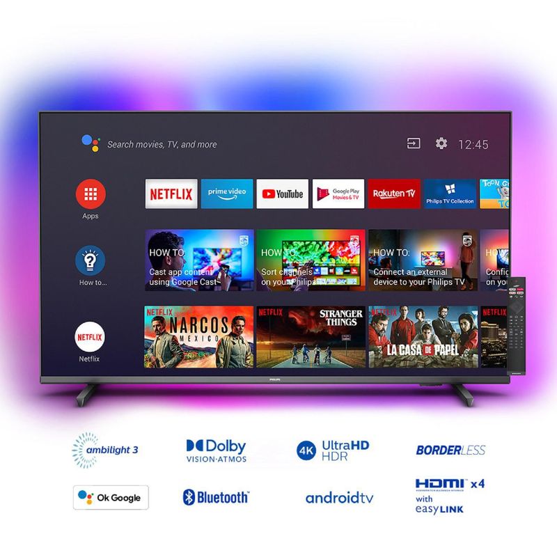 PHILIPS - Televisor Philips Smart UHD 65" 65PUD7906