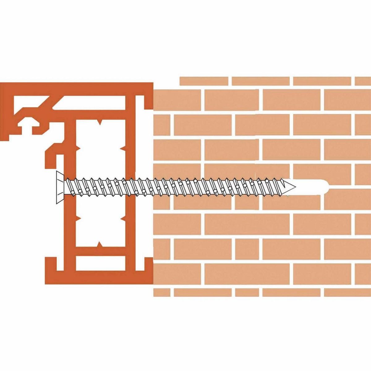 MAMUT - Tornillo Ranura TorxPVC-Concreto M7 5/6.5x80 5 unid.