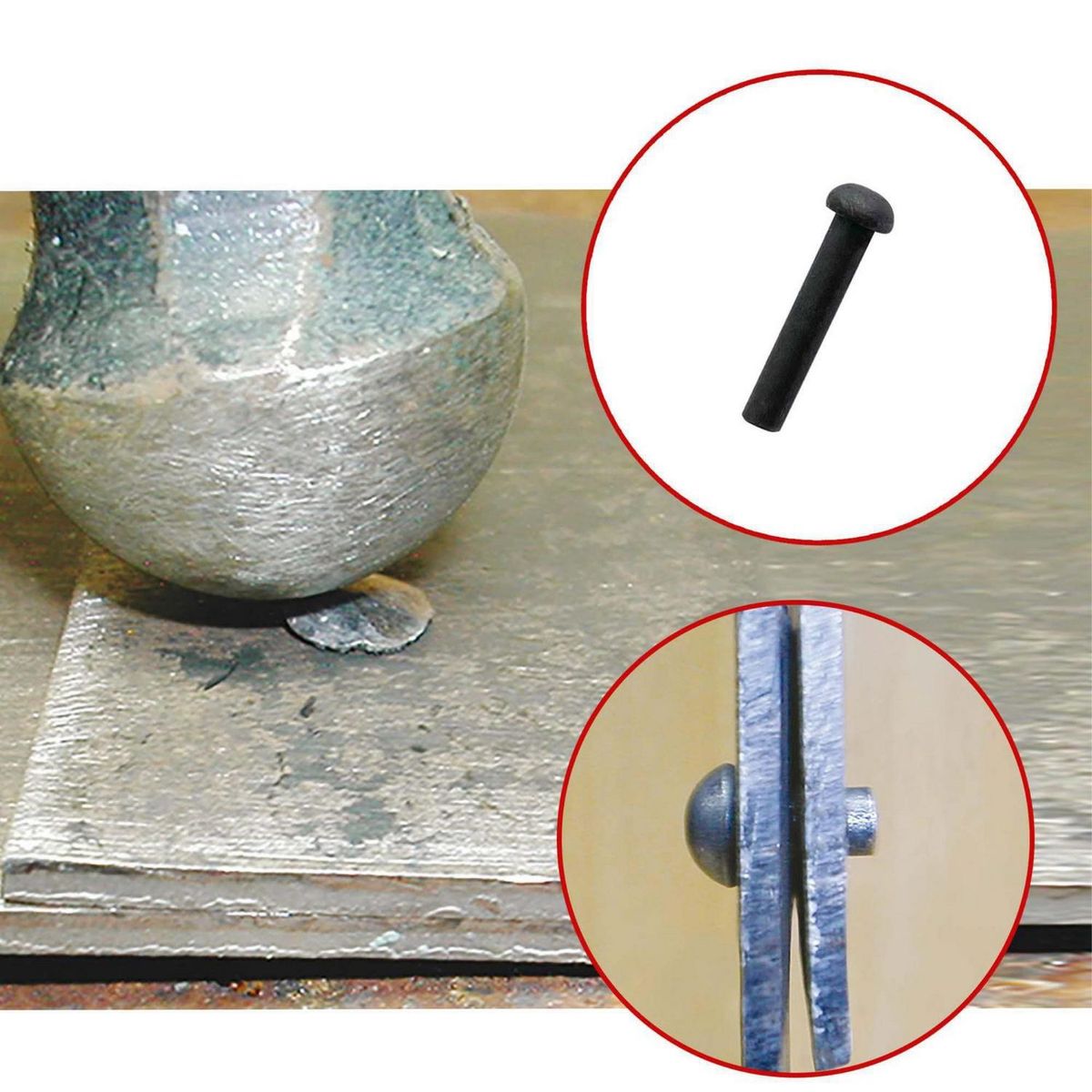 MAMUT - Remache Fierro Cabeza Redonda 1/8x1  5 unid.