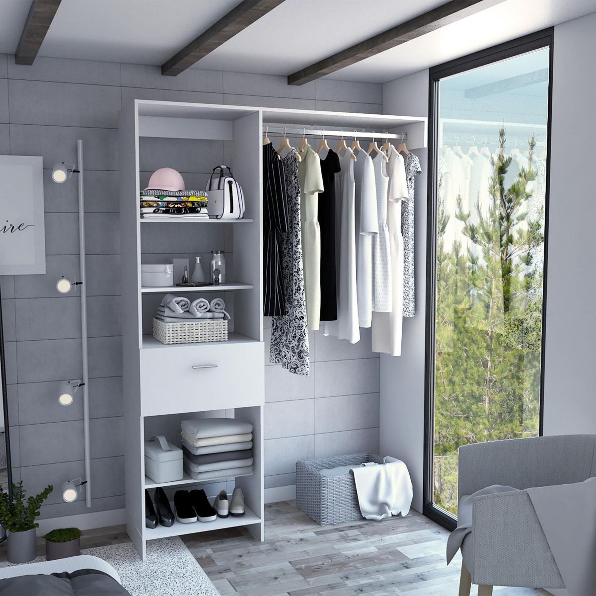 TUHOME - Clóset 150 Manchester Blanco