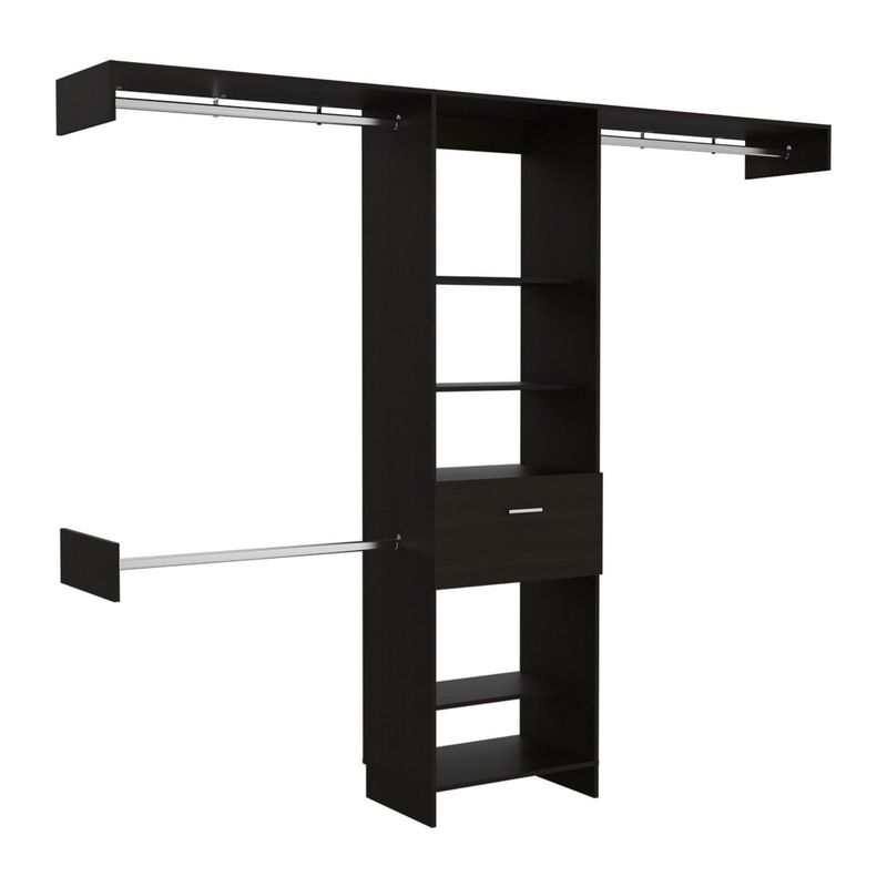 TUHOME - Ropero Negro 1 Cajón Manchester