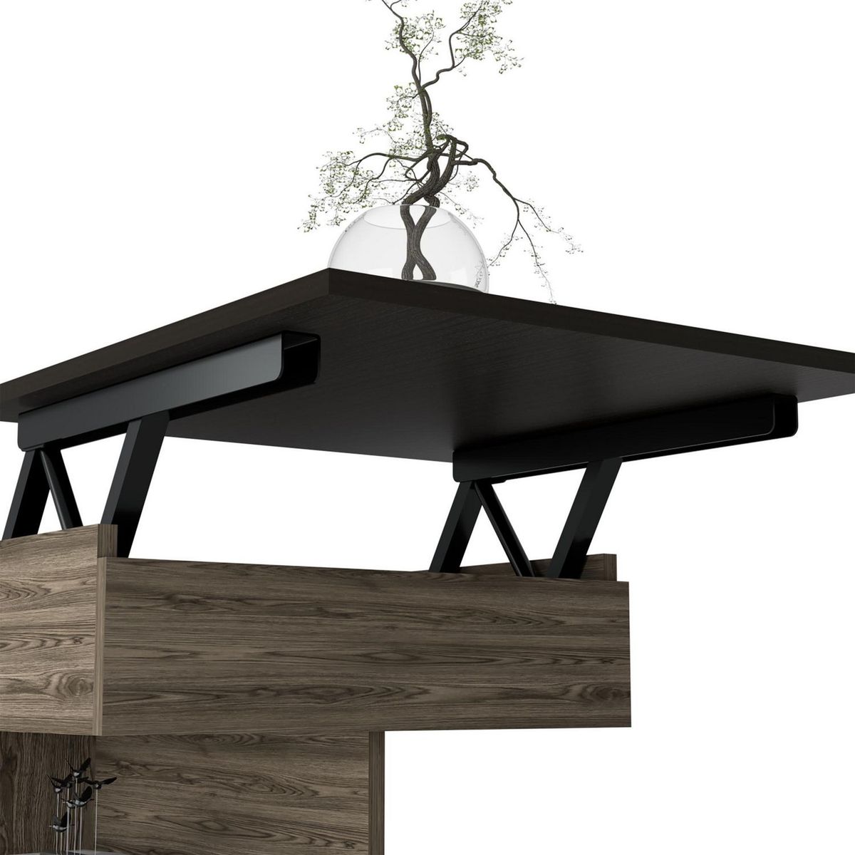 TUHOME - Mesa de Centro Funcional 5G-1 Coñac/Negro