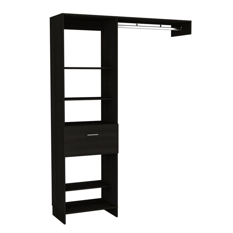 TUHOME - Ropero Negro 1 Cajón Mánchester