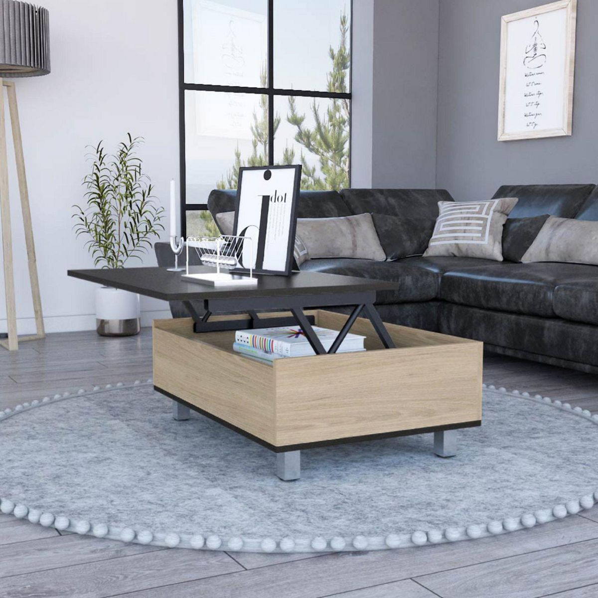 TUHOME - Mesa de Centro con Almacenamiento 5G-2