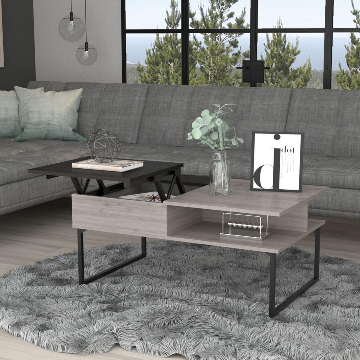 TUHOME - Mesa de Centro con Almacenamiento 5G-3