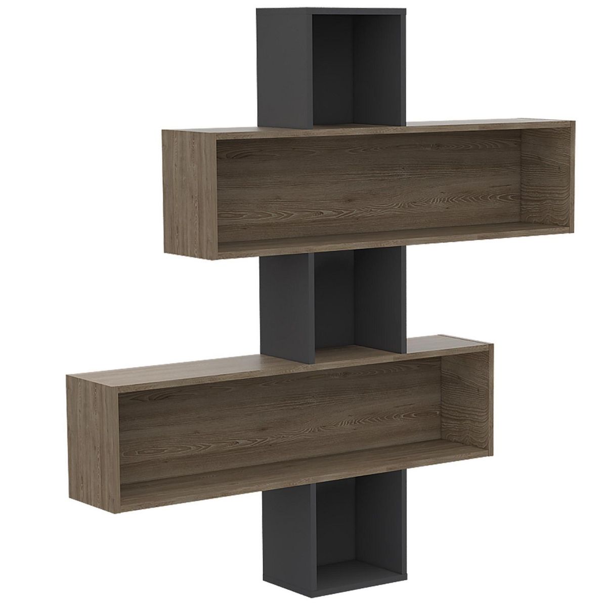 TUHOME - Repisa Madera Wall 2B Miel/Plomo