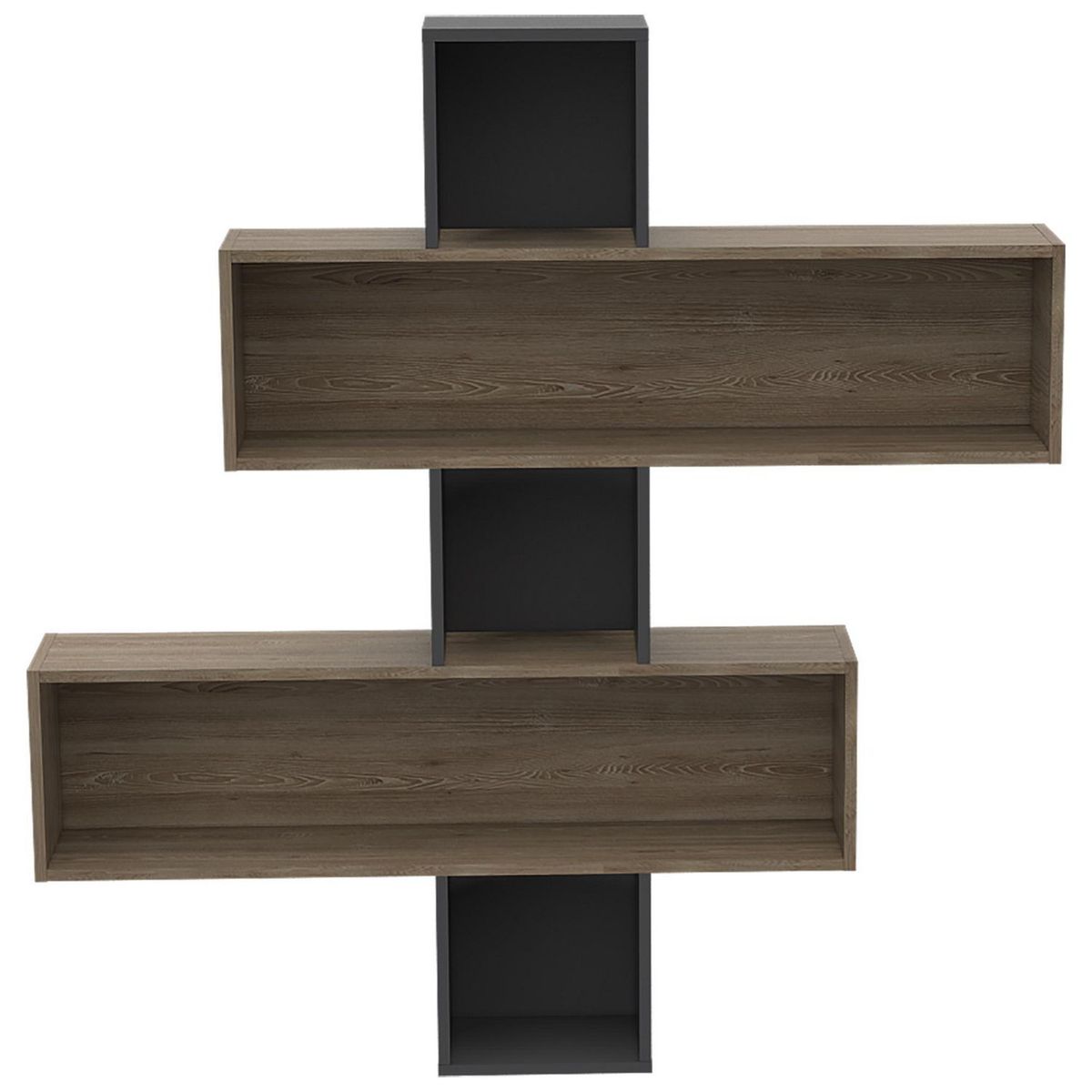 TUHOME - Repisa Madera Wall 2B Miel/Plomo