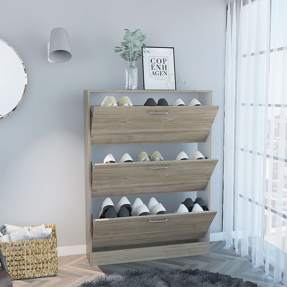 TUHOME - Zapatera 3 Niveles 18 Pares Z-94