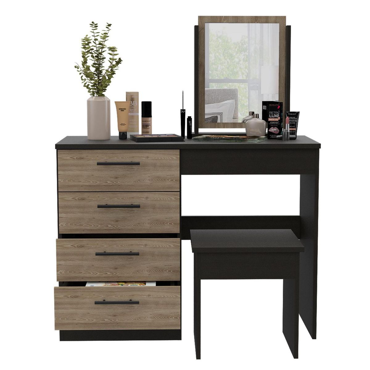 TUHOME - Tocador Kaia Negro/Miel