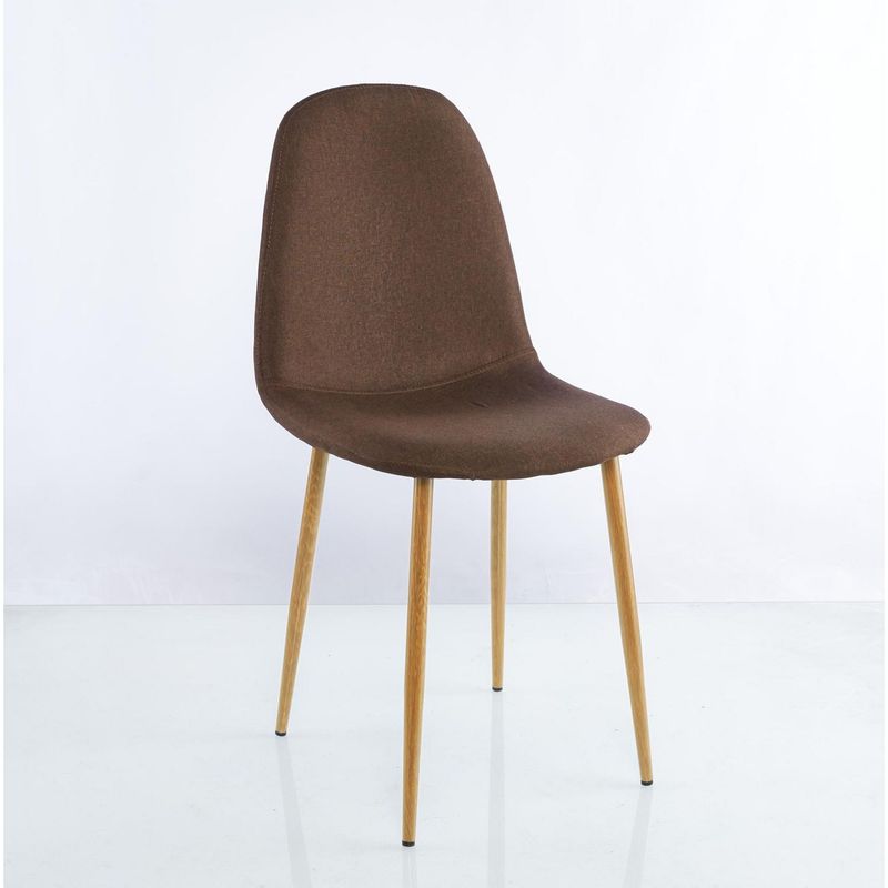 TUHOME - Silla Concept Tapiz Café Oscuro/Café Claro