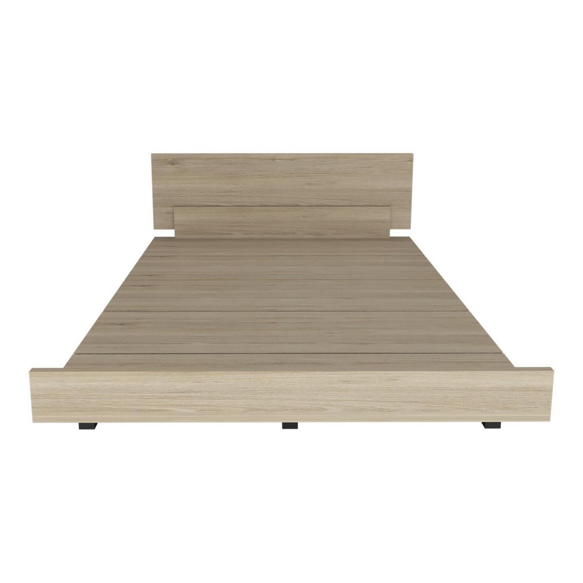 TUHOME - Cama 1.5 Plazas Kaia Single Rovere/Blanco Marquez