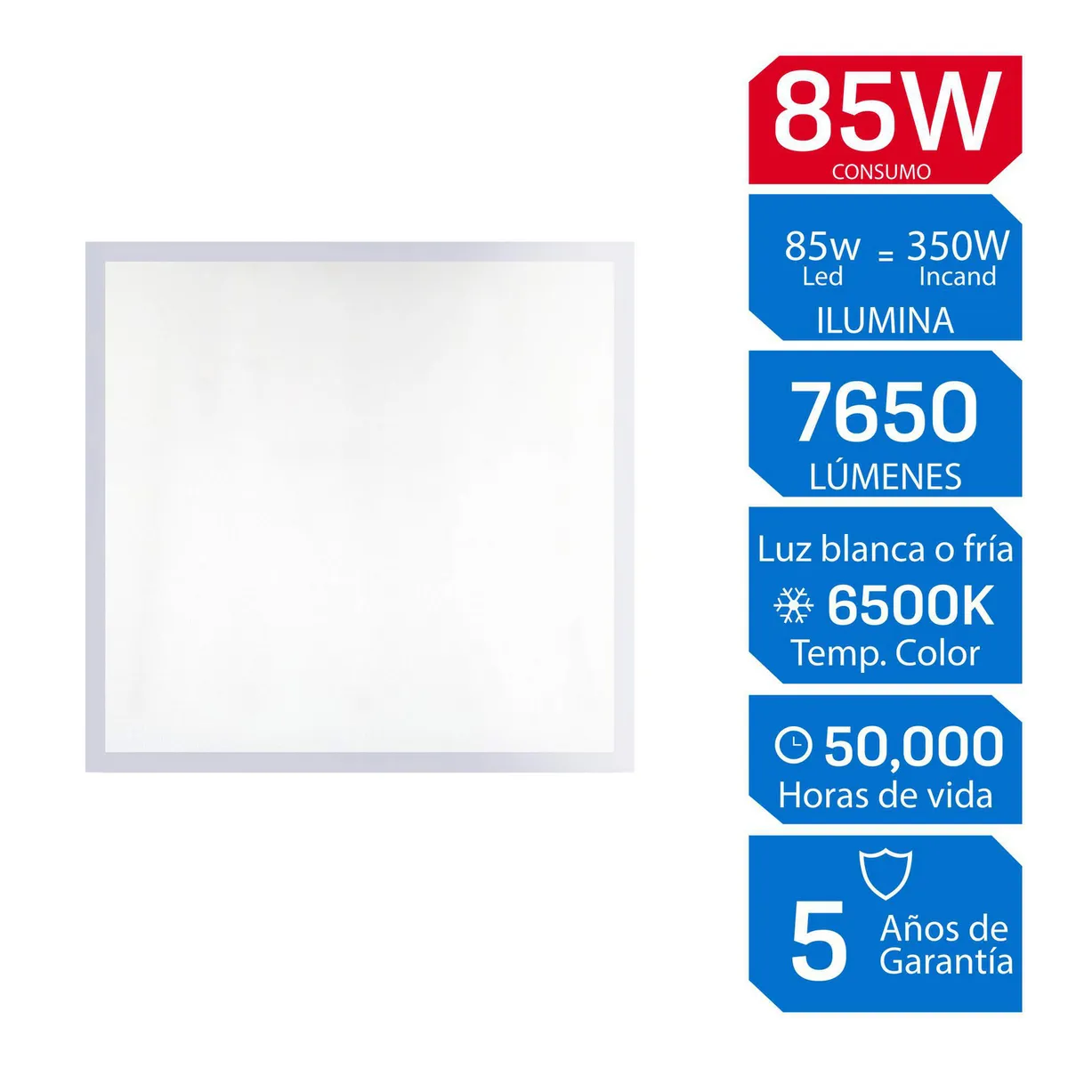 ILUMA - Panel LED para Empotrar 85W 60x60cm