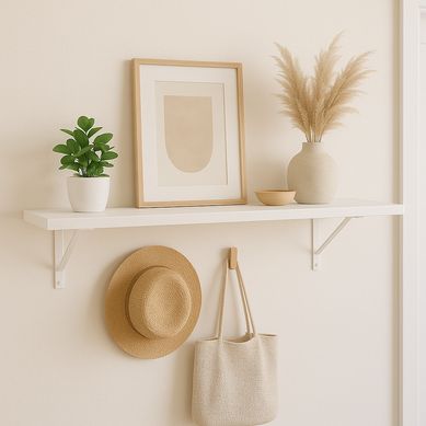 Repisa de Melamina 90x25cm Blanco