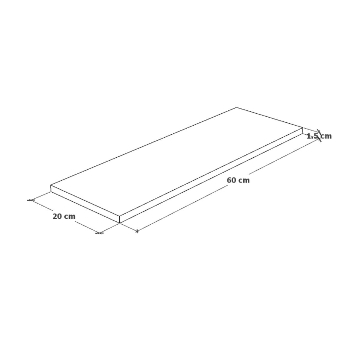 LUCANAS FURNITURE - Repisa de Melamina 60x20cm Haya