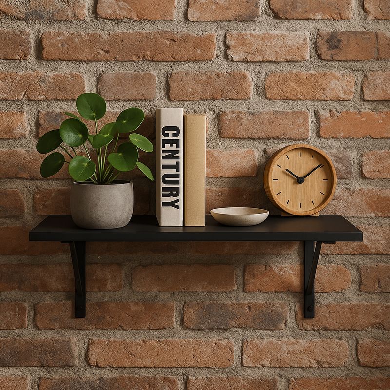 LUCANAS FURNITURE - Repisa de Melamina 60x20cm Negro