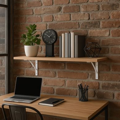 Repisa de Melamina 30x90cm Haya