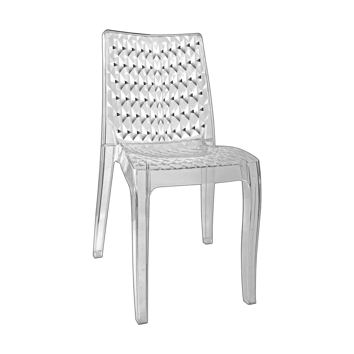 REYPLAST - Silla de Policarbonato Diamante Transparente