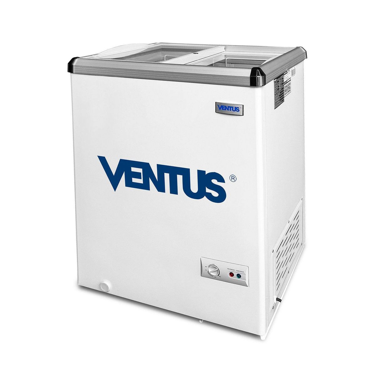VENTUS - Conservadora Tapa Vidrio 110L CTV-110 Blanco