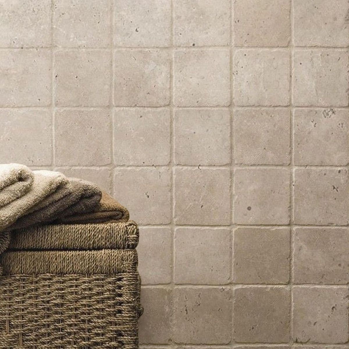  - Travertino Tomboleado Rústico Beige 10x10cm 0.99m2