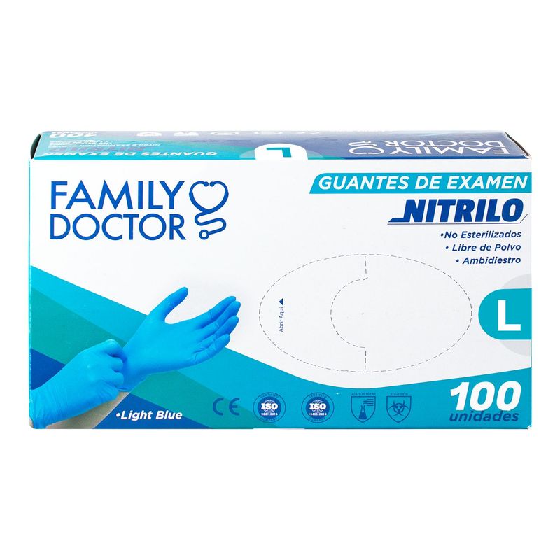  - Guantes de Nitrilo Talla L 100 unidades
