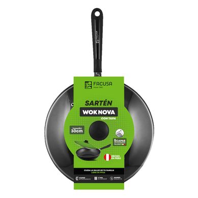 Wok con tapa Nova 30cm