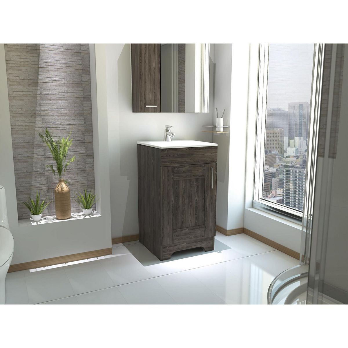 TUHOME - Mueble de Baño Vanitorio Barcelona Coñac