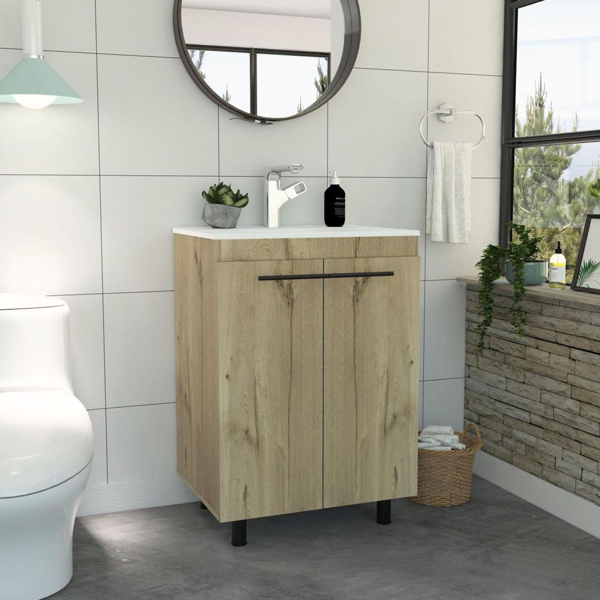 TUHOME - Mueble de Baño Vanitorio Khari a Piso Duna