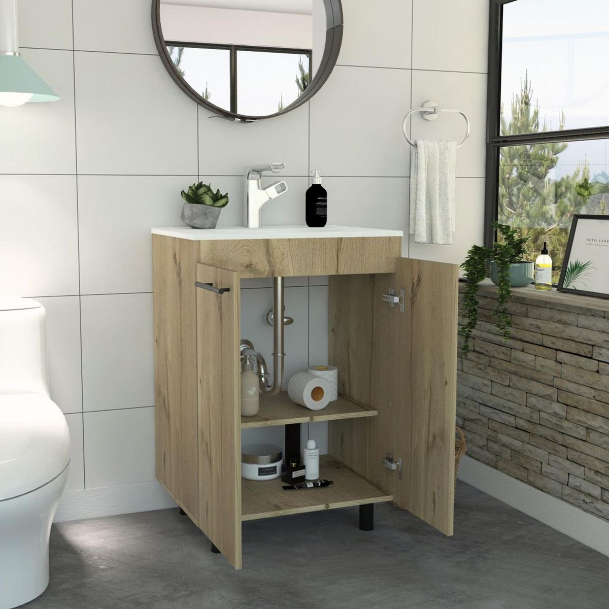 TUHOME - Mueble de Baño Vanitorio Khari a Piso Duna