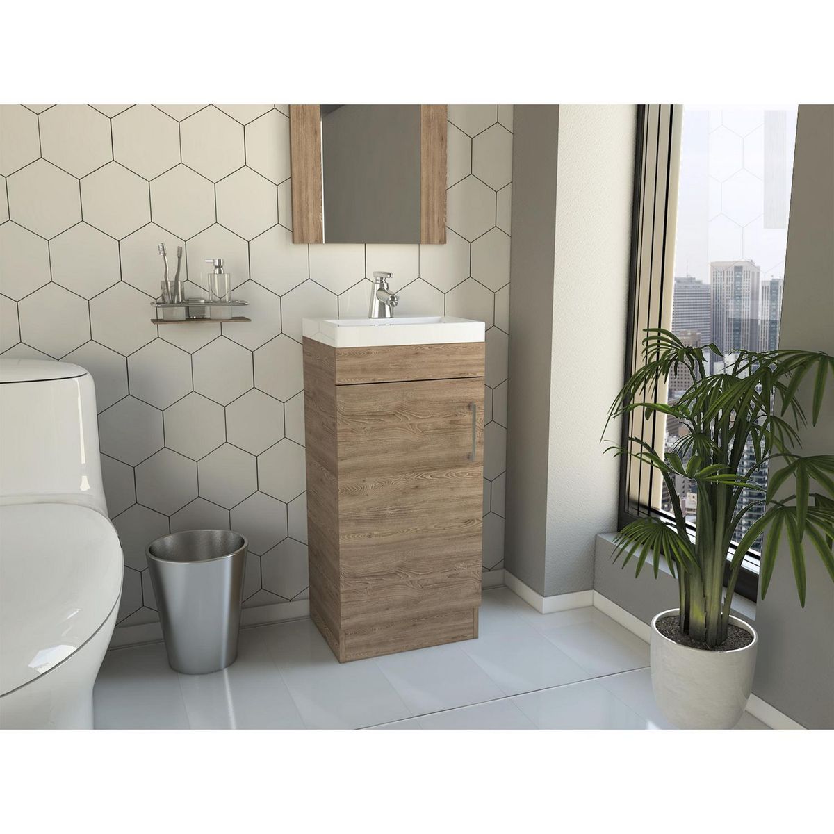 TUHOME - Mueble de Baño Vanitorio Madrid Miel
