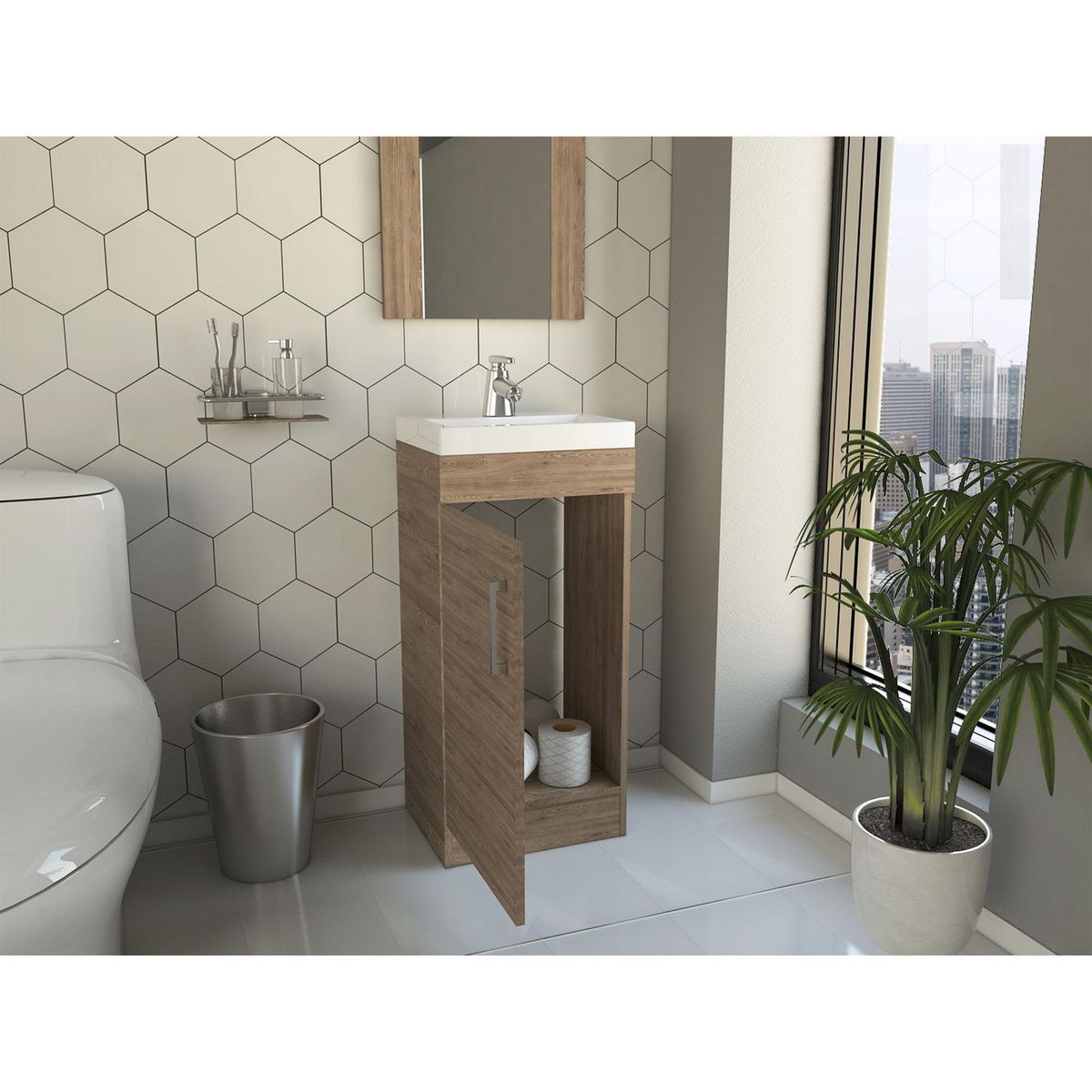 TUHOME - Mueble de Baño Vanitorio Madrid Miel