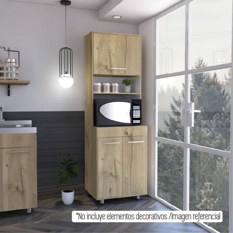 TUHOME - Puerta para Mueble de Cocina Modular Bat Vidrio Blanco 40cm ancho