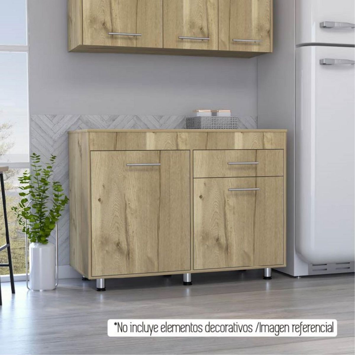 TUHOME - Modulo Meson Inferior Cocina Orion Duna Blanco