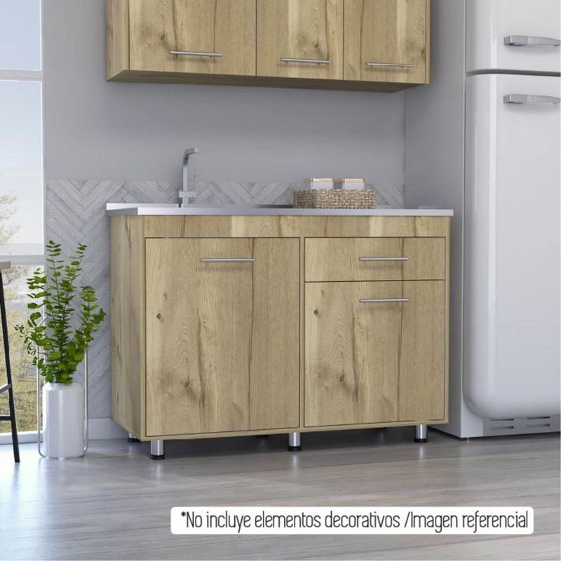 TUHOME - Puerta para Mueble de Cocina Modular Media Blanco 40cm ancho