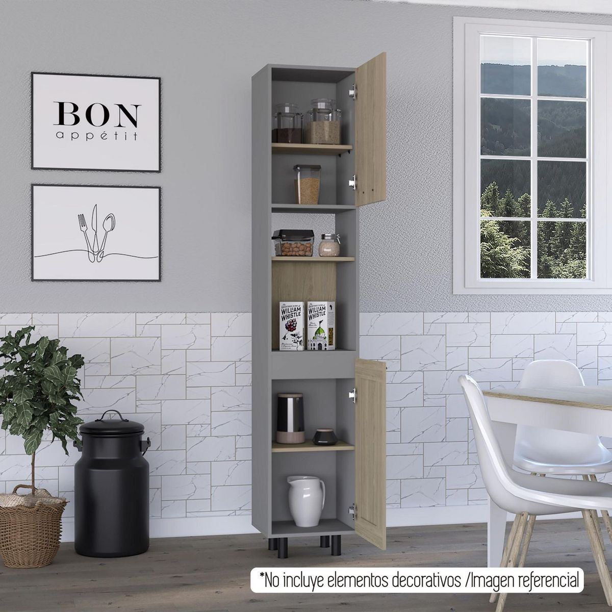 TUHOME - Alacena De Cocina Hasselt Gris Rovere