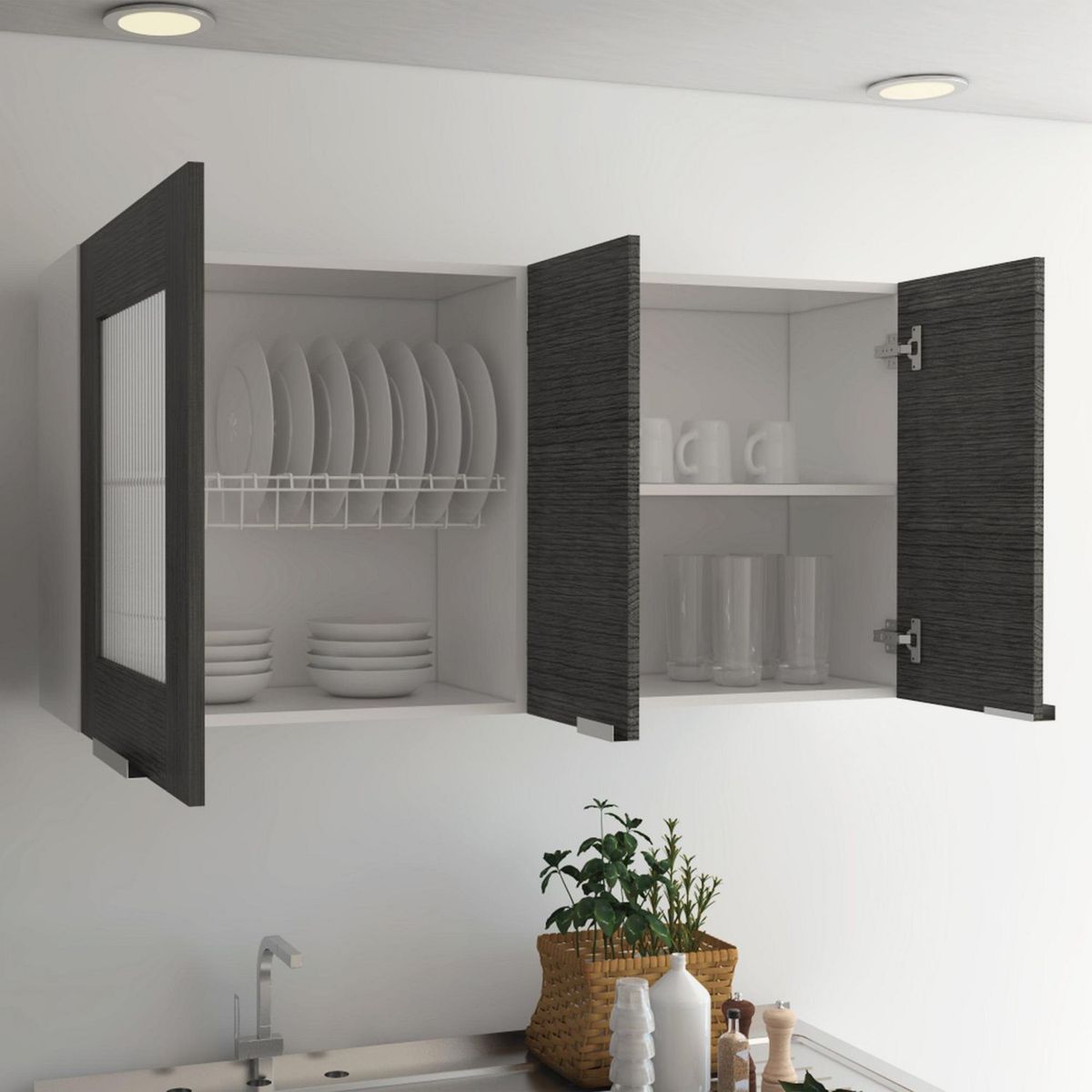 TUHOME - Puerta para Mueble de Cocina Modular Glamy Rustic 40cm ancho