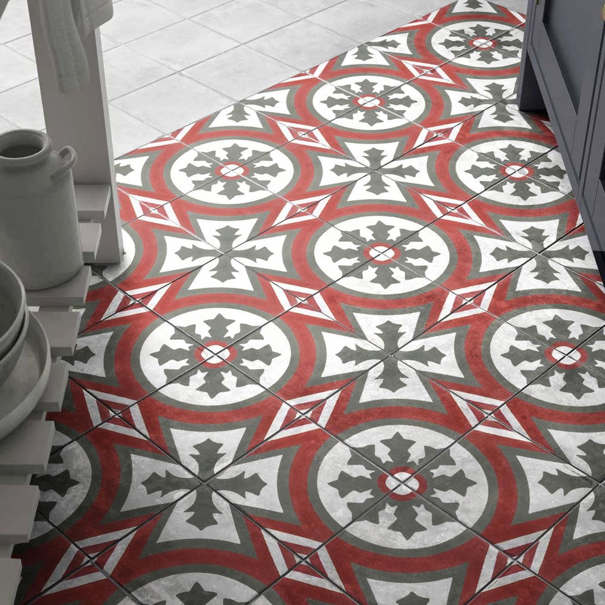  - Mosaico Empastado Flor Alfil 20x20cm