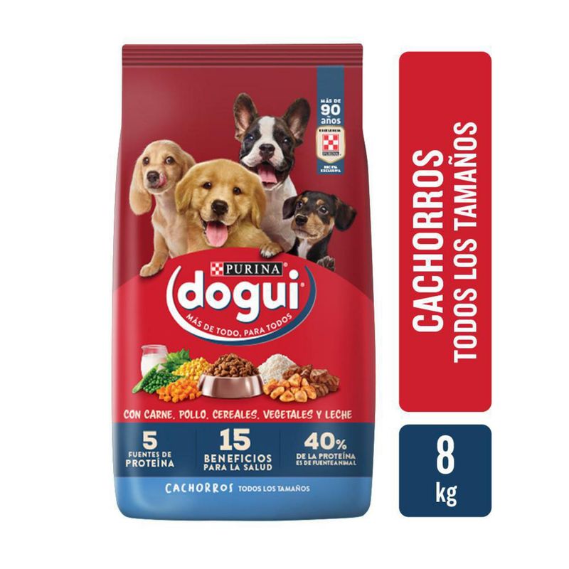 PURINA - Dogui cachorro 8kg de Carne, pollo, cereales, vegetales y leche todas las razas