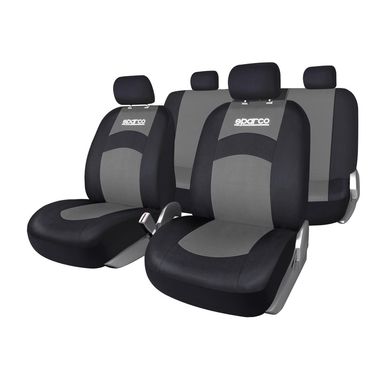 Set de Fundas Asiento Spc Negro con Gris